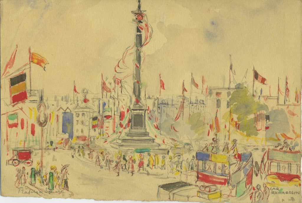 Painting of Nelson's Column 1