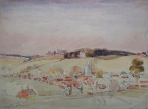 Painting of Amersham Church and Rectory Hill