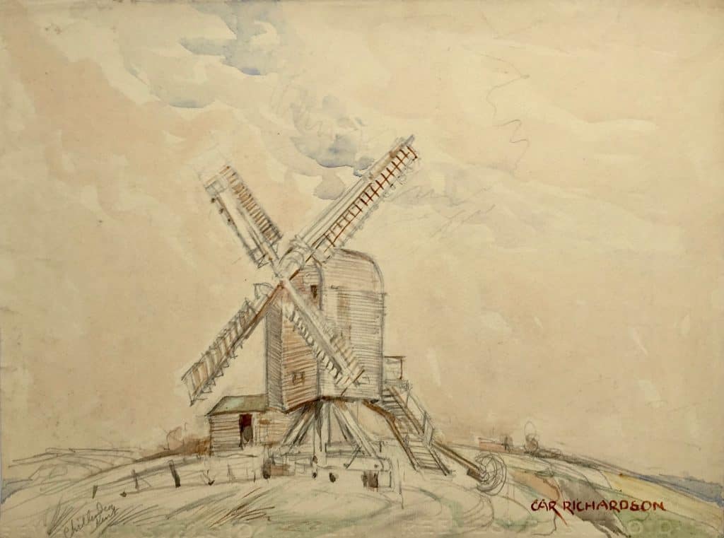 Painting of Chillenden mill
