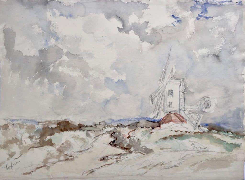 Painting of Thorpness Mill